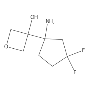 3-(1-Amino-3,3-difluorocyclopentyl)oxetan-3-ol Structure