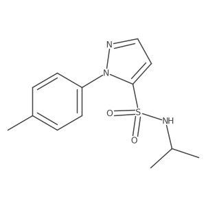 1-(4-methylphenyl)-N-(propan-2-yl)-1H-pyrazole-5-sulfonamide结构式