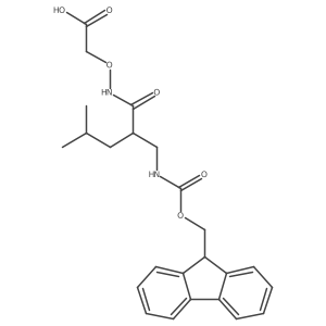 2-({2-[({[(9H-fluoren-9-yl)methoxy]carbonyl}amino)methyl]-4-methylpentanamido}oxy)acetic acid结构式
