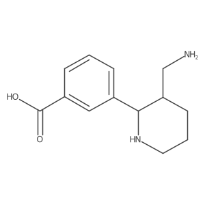3-[3-(Aminomethyl)piperidin-2-yl]benzoic acid结构式