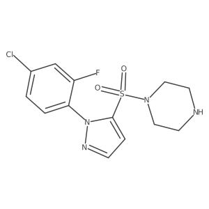 1-{[1-(4-chloro-2-fluorophenyl)-1H-pyrazol-5-yl]sulfonyl}piperazine Structure