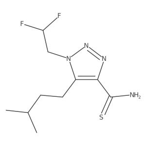 1-(2,2-difluoroethyl)-5-(3-methylbutyl)-1H-1,2,3-triazole-4-carbothioamide Structure