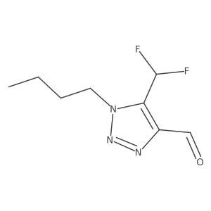 1-butyl-5-(difluoromethyl)-1H-1,2,3-triazole-4-carbaldehyde结构式