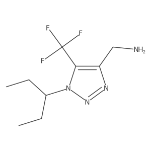[1-(pentan-3-yl)-5-(trifluoromethyl)-1H-1,2,3-triazol-4-yl]methanamine Structure