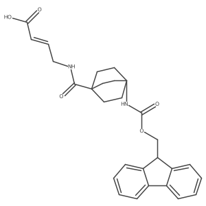 4-{[4-({[(9H-fluoren-9-yl)methoxy]carbonyl}amino)bicyclo[2.2.2]octan-1-yl]formamido}but-2-enoic acid结构式