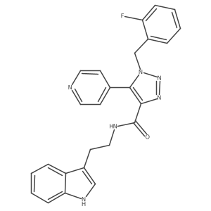 1-[(2-fluorophenyl)methyl]-N-[2-(1H-indol-3-yl)ethyl]-5-(pyridin-4-yl)-1H-1,2,3-triazole-4-carboxamide Structure