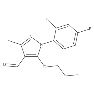 1-(2,4-difluorophenyl)-3-methyl-5-propoxy-pyrazole-4-carbaldehyde Structure