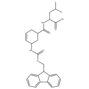 (2R)-2-{[(1RS,5SR)-5-({[(9H-fluoren-9-yl)methoxy]carbonyl}amino)cyclohex-3-en-1-yl]formamido}-4-methylpentanoic acid Structure