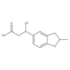 (3S)-3-hydroxy-3-(2-methyl-2,3-dihydro-1-benzofuran-5-yl)propanoic acid结构式