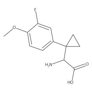 2-Amino-2-[1-(3-fluoro-4-methoxyphenyl)cyclopropyl]acetic acid Structure