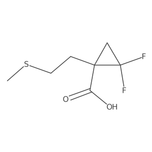 2,2-Difluoro-1-[2-(methylsulfanyl)ethyl]cyclopropane-1-carboxylic acid Structure