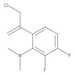 6-(3-chloroprop-1-en-2-yl)-2,3-difluoro-N,N-dimethylaniline结构式