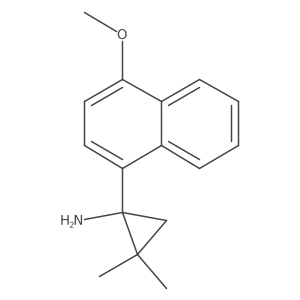 1-(4-Methoxynaphthalen-1-yl)-2,2-dimethylcyclopropan-1-amine结构式