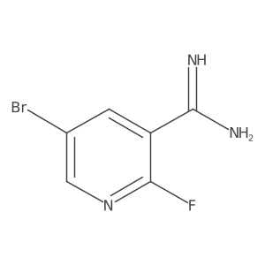 5-Bromo-2-fluoropyridine-3-carboximidamide结构式