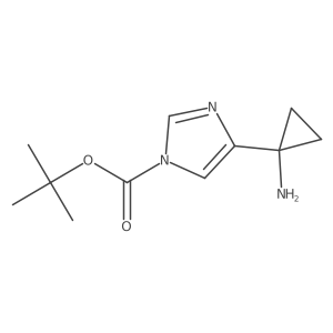 tert-butyl 4-(1-aminocyclopropyl)-1H-imidazole-1-carboxylate Structure