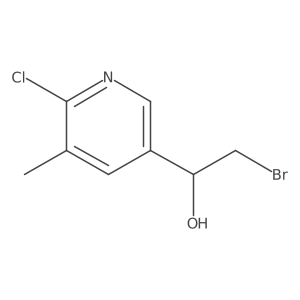 2-Bromo-1-(6-chloro-5-methylpyridin-3-yl)ethan-1-ol Structure