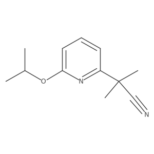 2-Methyl-2-[6-(propan-2-yloxy)pyridin-2-yl]propanenitrile Structure