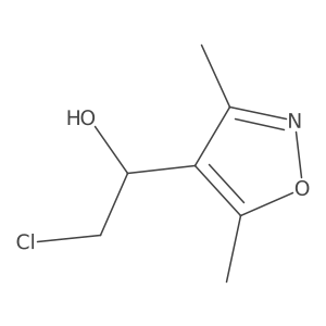 2-Chloro-1-(dimethyl-1,2-oxazol-4-yl)ethan-1-ol结构式