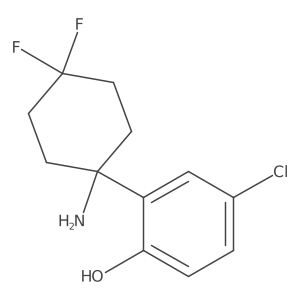 2-(1-Amino-4,4-difluorocyclohexyl)-4-chlorophenol结构式