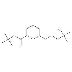 Tert-butyl 3-(4-amino-4-methylpentyl)piperidine-1-carboxylate结构式