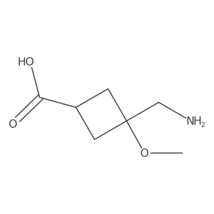 (1s,3s)-3-(Aminomethyl)-3-methoxycyclobutane-1-carboxylic acid Structure