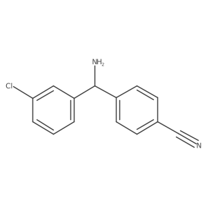 4-[Amino(3-chlorophenyl)methyl]benzonitrile Structure