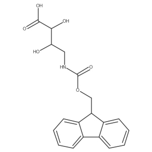 rac-(2R,3R)-4-({[(9H-fluoren-9-yl)methoxy]carbonyl}amino)-2,3-dihydroxybutanoic acid Structure