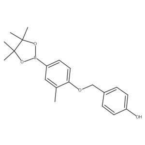 4-[[2-Methyl-4-(4,4,5,5-tetramethyl-1,3,2-dioxaborolan-2-yl)phenoxy]methyl]phenol结构式