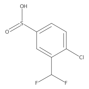 4-Chloro-3-(difluoromethyl)benzene-1-sulfinic acid Structure