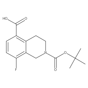 8-Fluoro-2-[(2-methylpropan-2-yl)oxycarbonyl]-3,4-dihydro-1H-isoquinoline-5-carboxylic acid Structure