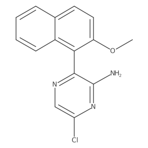 6-Chloro-3-(2-methoxynaphthalen-1-YL)pyrazin-2-amine结构式