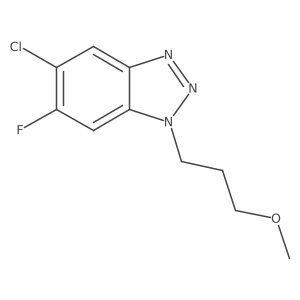 5-chloro-6-fluoro-1-(3-methoxypropyl)-1H-1,2,3-benzotriazole结构式
