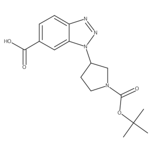 1-{1-[(tert-butoxy)carbonyl]pyrrolidin-3-yl}-1H-1,2,3-benzotriazole-6-carboxylic acid Structure