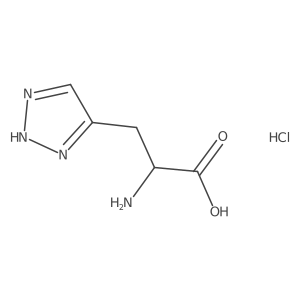 2-amino-3-(1H-1,2,3-triazol-4-yl)propanoic acid hydrochloride结构式
