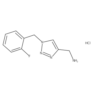 [1-[(2-Fluorophenyl)methyl]triazol-4-yl]methanamine;hydrochloride Structure