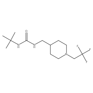 3-Tert-butyl-1-{[1-(2,2,2-trifluoroethyl)piperidin-4-yl]methyl}urea结构式