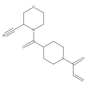 4-(1-Prop-2-enoylpiperidine-4-carbonyl)morpholine-3-carbonitrile结构式