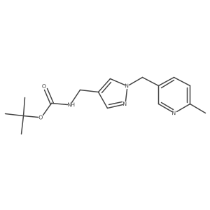 tert-butyl ((1-((6-methylpyridin-3-yl)methyl)-1H-pyrazol-4-yl)methyl)carbamate结构式