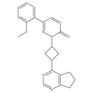 2-(1-{5H,6H,7H-cyclopenta[d]pyrimidin-4-yl}azetidin-3-yl)-6-(2-methoxyphenyl)-2,3-dihydropyridazin-3-one Structure