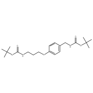 tert-butyl N-{[4-(3-{[(tert-butoxy)carbonyl]amino}propoxy)phenyl]methyl}carbamate Structure