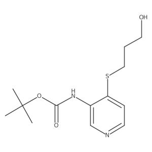 tert-butyl N-{4-[(3-hydroxypropyl)sulfanyl]pyridin-3-yl}carbamate结构式