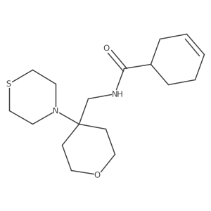 N-{[4-(thiomorpholin-4-yl)oxan-4-yl]methyl}cyclohex-3-ene-1-carboxamide结构式