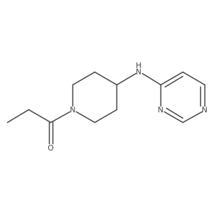 1-{4-[(Pyrimidin-4-yl)amino]piperidin-1-yl}propan-1-one Structure