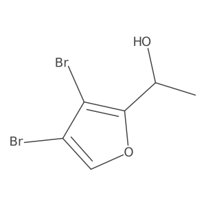 1-(3,4-Dibromofuran-2-yl)ethanol结构式