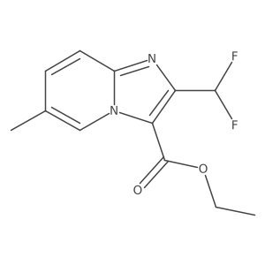 Ethyl 2-(difluoromethyl)-6-methylimidazo[1,2-a]pyridine-3-carboxylate结构式