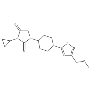 3-Cyclopropyl-1-{1-[3-(methoxymethyl)-1,2,4-thiadiazol-5-yl]piperidin-4-yl}imidazolidine-2,4-dione Structure