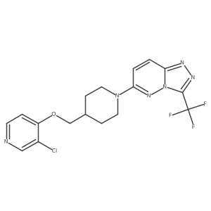 3-Chloro-4-({1-[3-(trifluoromethyl)-[1,2,4]triazolo[4,3-b]pyridazin-6-yl]piperidin-4-yl}methoxy)pyridine结构式