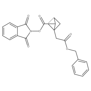1,3-Dioxoisoindolin-2-yl 1-(2-(benzyloxy)-2-oxoethyl)bicyclo[1.1.1]pentane-2-carboxylate结构式