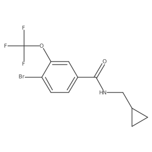 4-Bromo-N-(cyclopropylmethyl)-3-(trifluoromethoxy)benzamide Structure