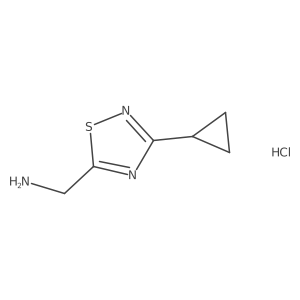 (3-Cyclopropyl-1,2,4-thiadiazol-5-yl)methanamine;hydrochloride结构式